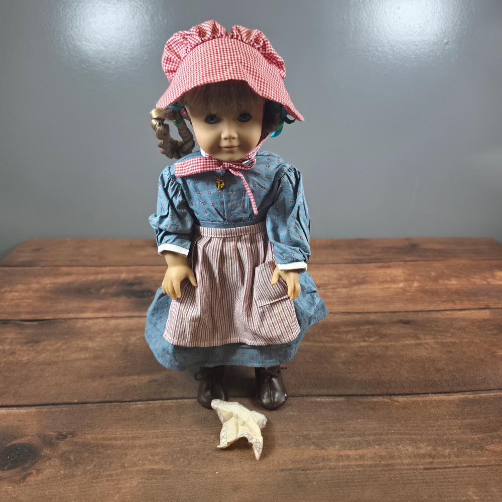 American Girl Kirsten Larson Doll 18" Blue Dress Good Pioneer Historical Outfit